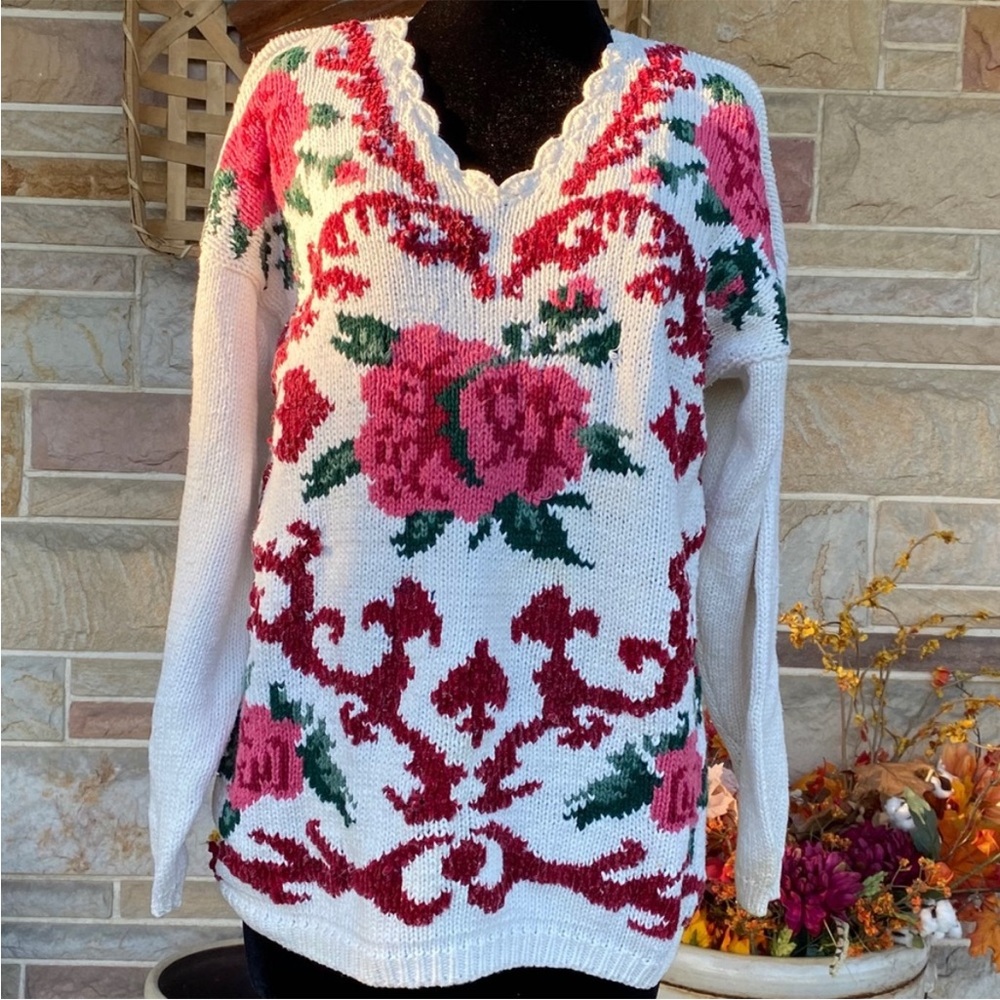 Vintage Kimberly Hope Floral Patterned Sweater